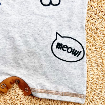  Macacão Meow! - Marrom e Mescla